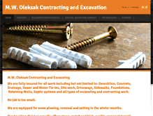 Tablet Screenshot of mwoleksakcontracting.com